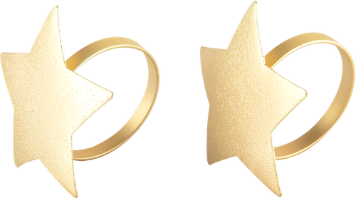 

Набор колец для салфеток HOMECLUB Star Gold, железо