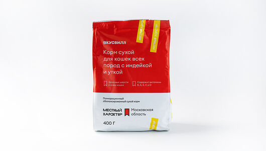 Корм сухой для кошек всех пород с индейкой и уткой, 400 г_РП