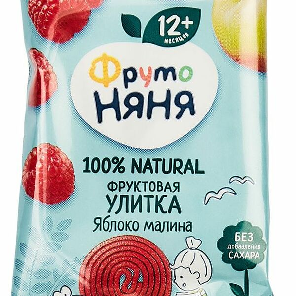 Кусочки ФрутоНяня яблочно-малиновые улитки 15 г