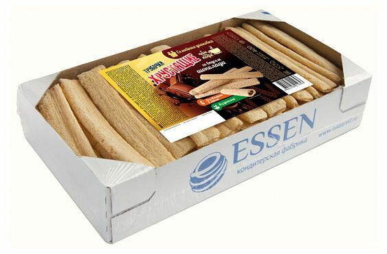 Трубочки хрустящие Essen со вкусом шоколада 400 г