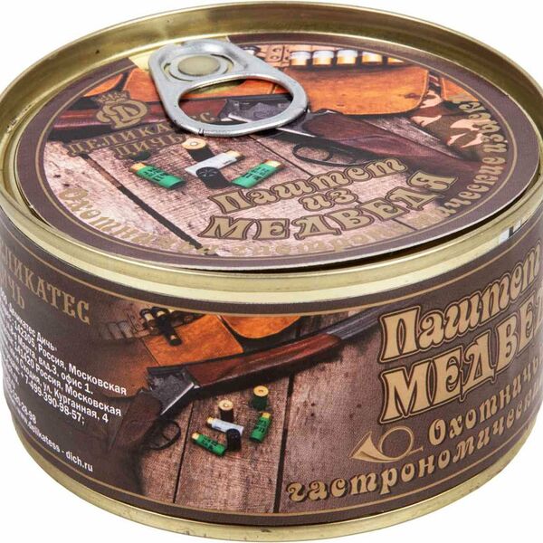 Паштет из медведя Деликатес Дичь