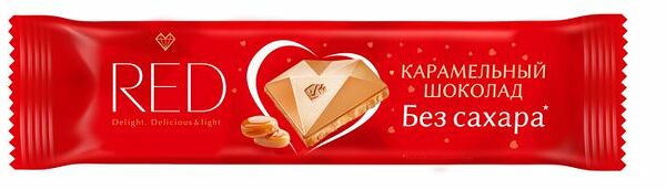 Шоколад белый Red Delight карамелизованный, без сахара, 26 г