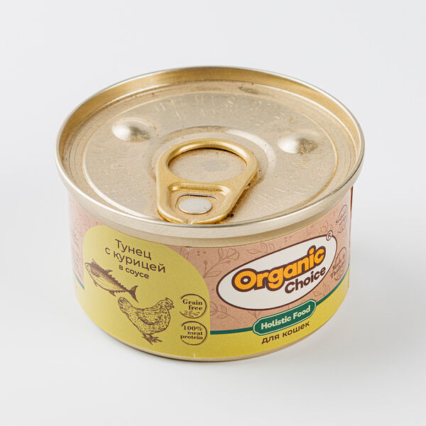 Корм влажный для кошек Organic Choice Grain Free Тунец с Курицей в соусе