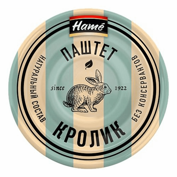 Паштет Хаме из мяса кролика 100 гр ж/б