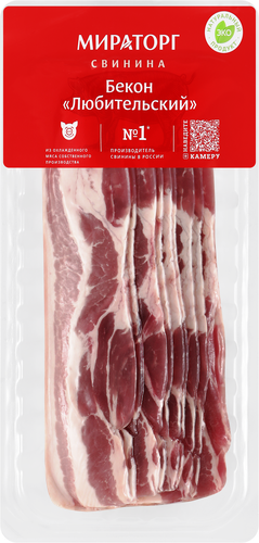 

Бекон Мираторг Любительский охлажденный, нарезка, вакуумная упаковка 260 г