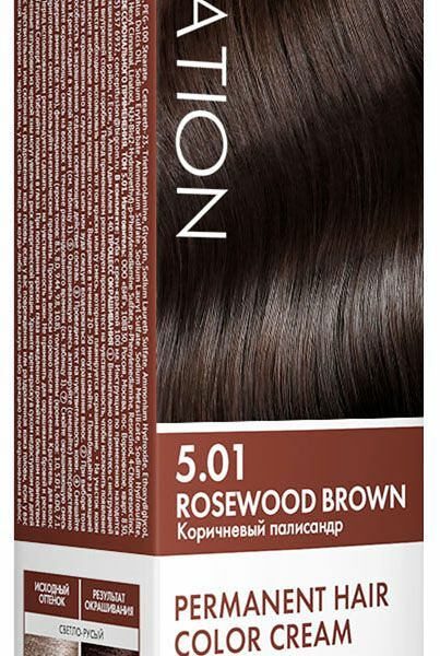 Стойкая крем-краска для волос Concept Fusion Inspiration 5.01 Rosewood Brown Коричневый палисандр, 100 мл