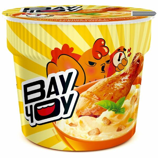 Пюре Вау-Чоу картофельное быстрого приготовления со вкусом курицы 40г