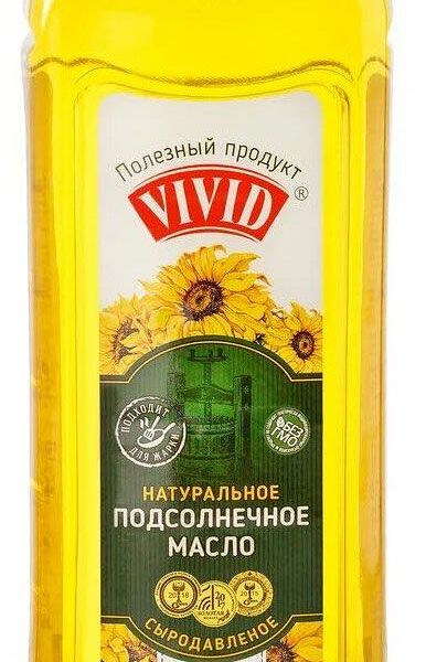 Масло подсолнечное Vivid холодный отжим, нерафинированное 700 мл
