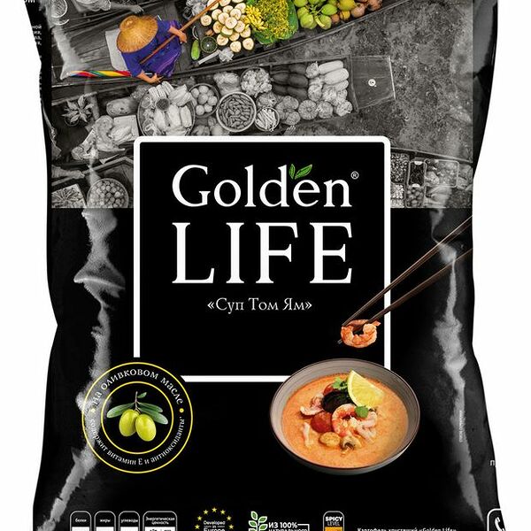 Чипсы Golden Life Со вкусом Том Ям 90 г
