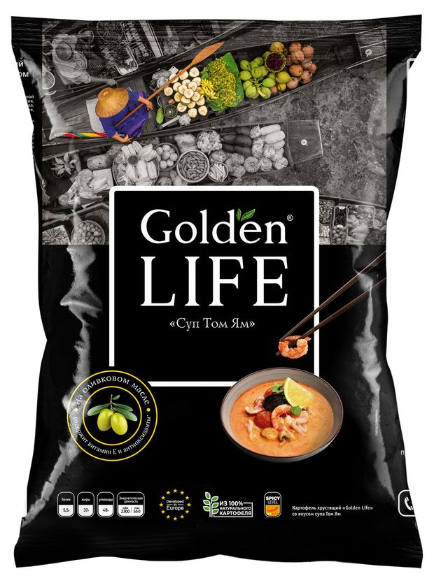 

Чипсы Golden Life Со вкусом Том Ям 90 г