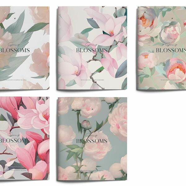 Тетрадь 48л А5 кл скреп офс  Lorex Blossoms