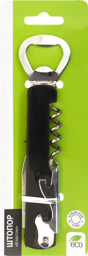 

Штопор Классик 14х3,5см, нержавеющая сталь, полипропилен, в ассортименте, Арт. 884-045