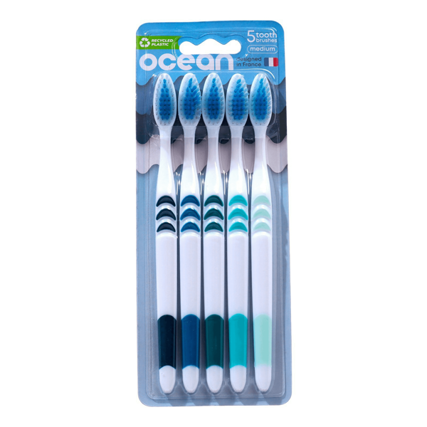 Зубные щетки Ocean средней жесткости 5 шт