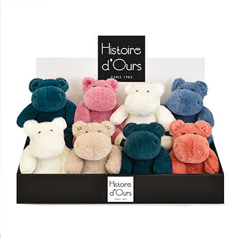 Игрушка мягкая Histoire Dours Гиппопотам, цвет в ассортименте, 18см