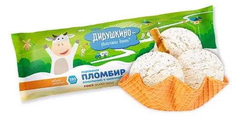

Мороженое Дивушкино удивительная деревня пломбир ванильный с шоколадной крошкой 380 г