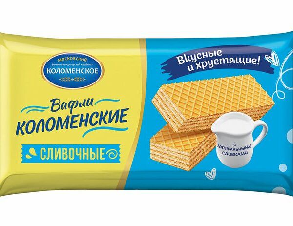 Вафли Сливочные традиционные Коломенское, 200 г