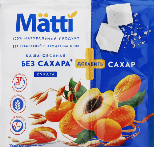 

Каша овсяная Matti с курагой 40 г