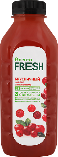 Напиток Безалкогольный Негазированный, морс Брусничный 500 мл