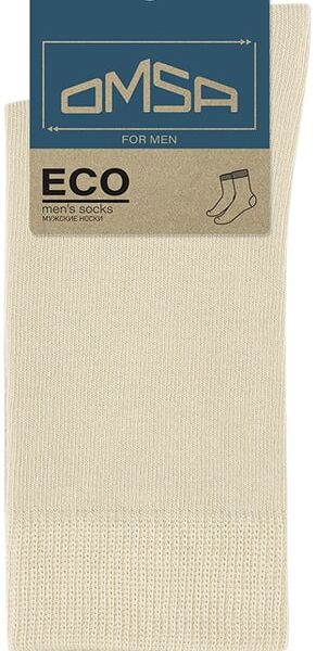Носки мужские  Omsa Eco 401 Colors гладь Latte Молочный Размер 42-44