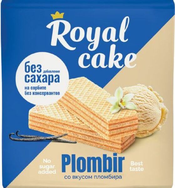 Вафли Royal Cake на сорбите со вкусом пломбира 120 г