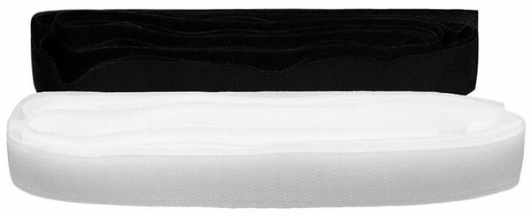 Лента самоклеющаяся Дамское счастье белая и черная 0,5 м, 1 упаковка