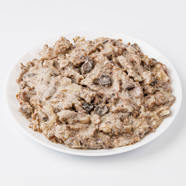 Бефстроганов из говядины с грибами, 450 г