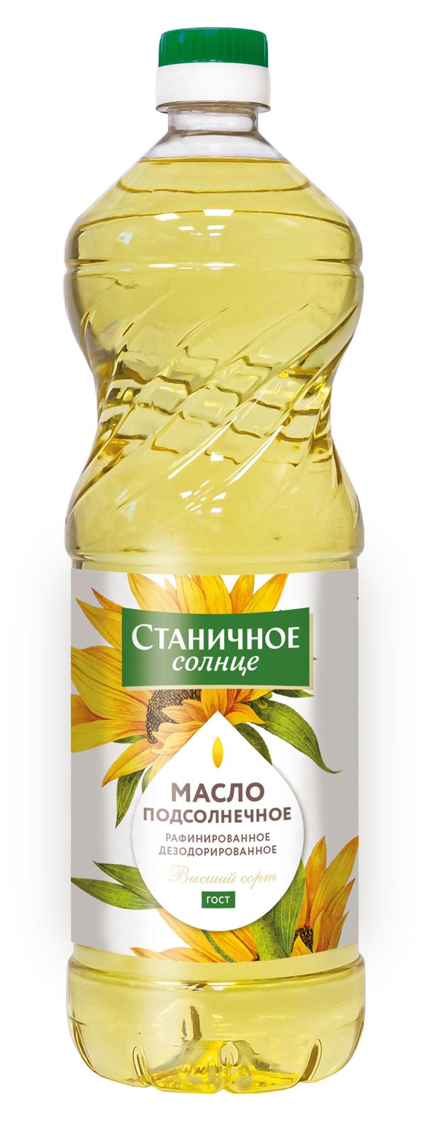 

Масло подсолнечное Станичное солнце рафинированное дезодорированное вымороженное, высший сорт, 1л