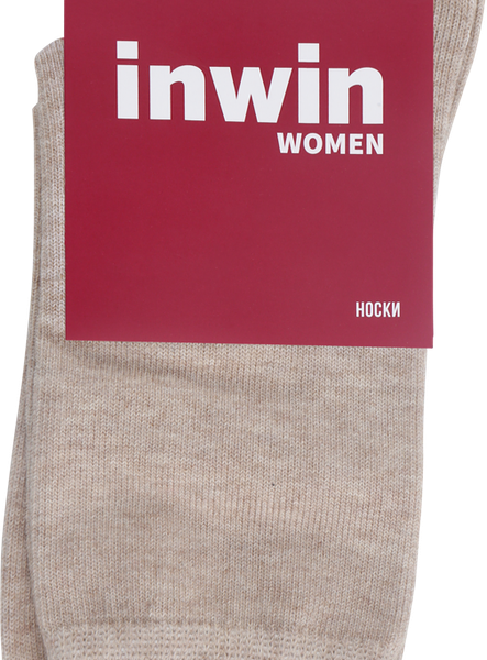 Носки женские INWIN р. 27 (38–40), цвет бежевый меланж, Арт. BWS01-04