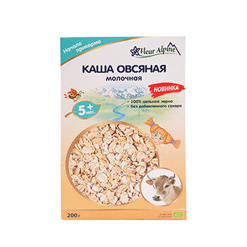 Каша молочная детская Fleur Alpine овсяная, с 5 месяцев