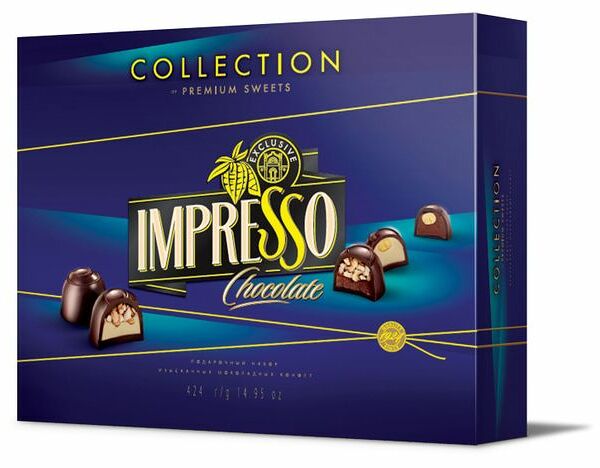 Набор конфет шоколадных Impresso Premium синий 424 г