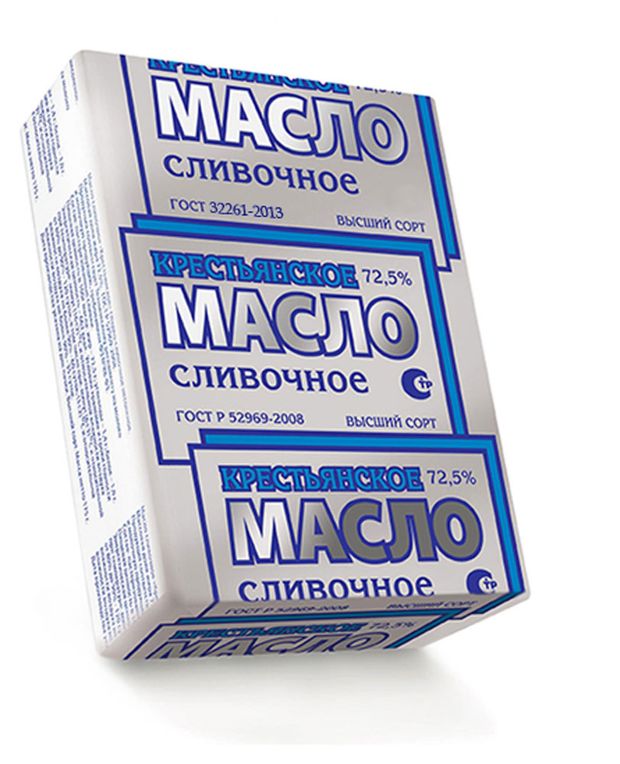 

Масло сливочное Краснобаковское Крестьянское 72,5% БЗМЖ, 175 г