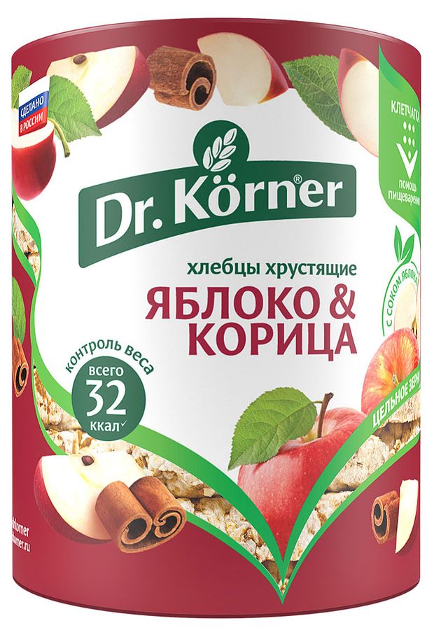 

Хлебцы Dr. Korner Злаковый коктейль яблоко и корица 90 г