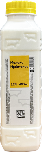 

Молоко Ирбитское пастеризованное 3.2% 400 мл