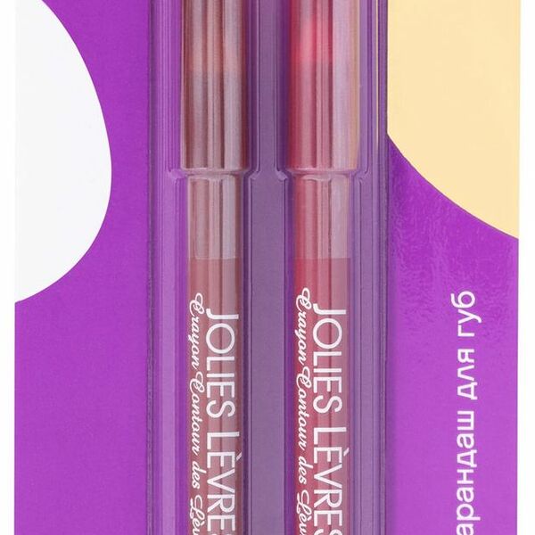 Карандаш для губ Crayon Contour des Levres Jolies Levres тон 101 и тон 202, 2х1.4 г