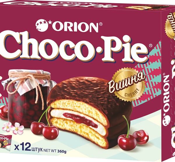 Пирожное Orion Choco Pie в глазури Вишня 360г