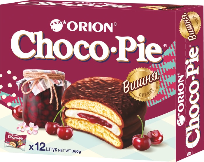 

Пирожное Orion Choco Pie Cherry в глазури 360 г