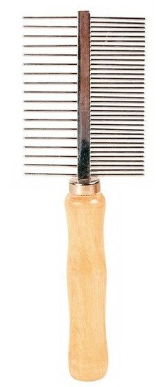 Расческа Triol двухсторонняя с деревянной ручкой