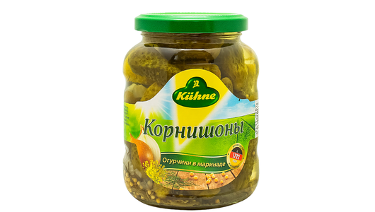 Корнишоны Kuhne в маринаде консервированные
