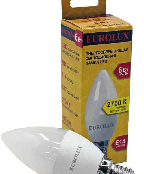 Лампа светодиодная Eurolux E14 6Вт
