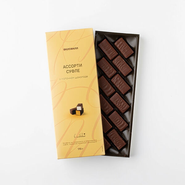 Конфеты Ассорти суфле в молочном шоколаде 
