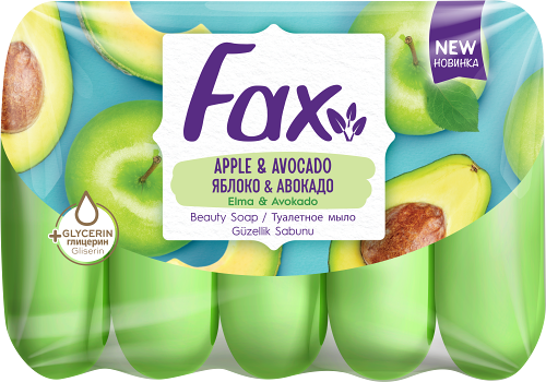 Туалетное мыло Fax Яблоко & Авокадо 5*70 г