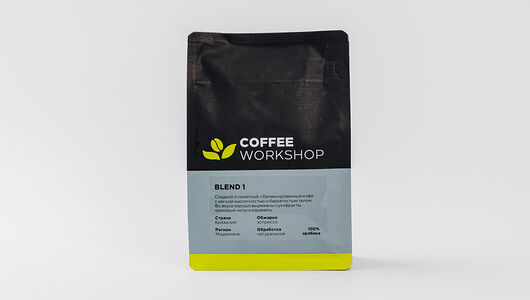 Кофе в зернах Coffee Workshop Эспрессо смесь Blend №1 100% Арабика Бразилия Моджиана 250 г