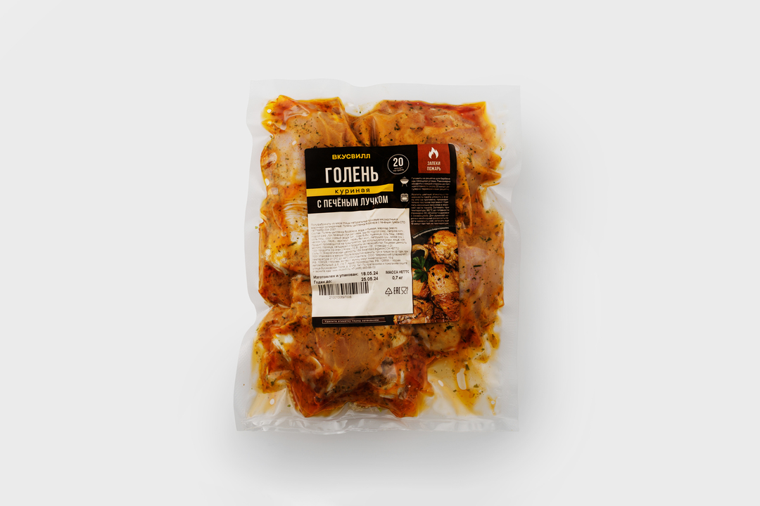 

Голень цыпленка-бройлера с печёным лучком, 700 г