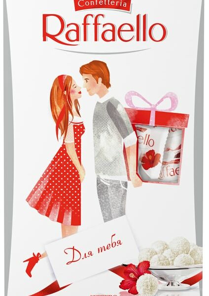 Конфеты Raffaello с цельным миндальным орехом в кокосовой обсыпке 70г
