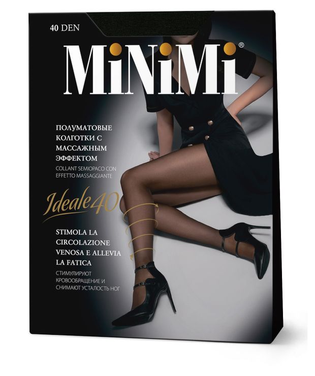 

Колготки женские MiNiMi Ideale цвет: nero/чёрный, размер 2 (S), 40 den