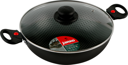 

Казан со стеклянной крышкой Jarko Forever 28 см съемная ручка арт. PR-828-21