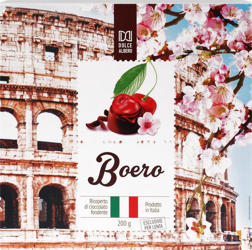

Конфеты DOLCE ALBERO из темного шоколада с вишней в ликере