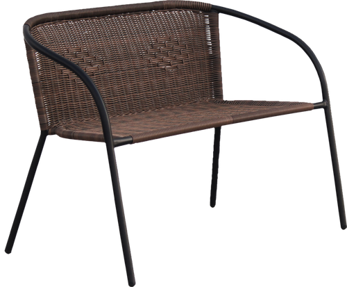 

Диван садовый GIARDINO CLUB 113х60х72см коричневый, искусственный ротанг, Арт. BF101