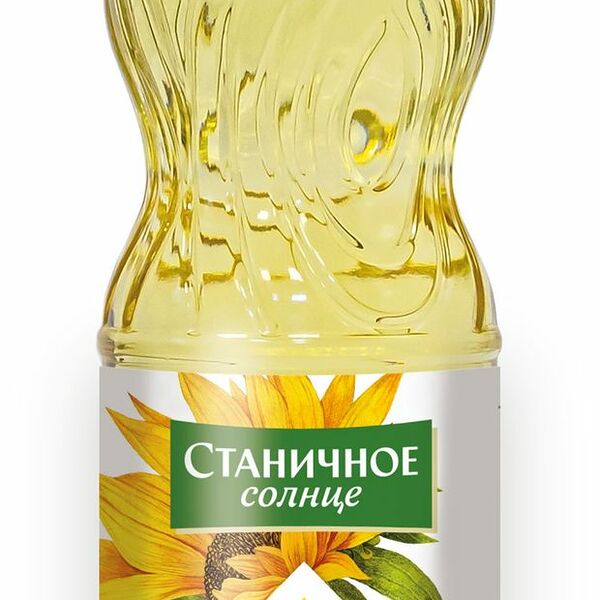 Масло подсолнечное Станичное солнце рафинированное дезодорированное 900мл
