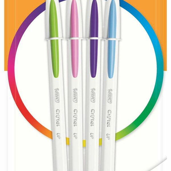Ручки шариковые Bic Cristal Up разноцветные, 4 шт.